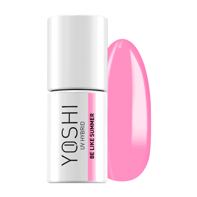 Yoshi UV Hybrid nagellak in roze, ideaal voor zomerse nagelkunst en langdurige kleur. Perfect voor e.