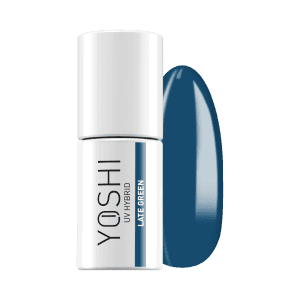 Yoshi UV Hybrid nagellak in blauw, geschikt voor gelnagels en manicure.