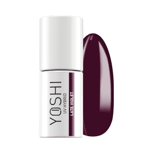 Yoshi UV Hybrid nagellak in lila violet kleur voor langdurige nagellakresultaten.