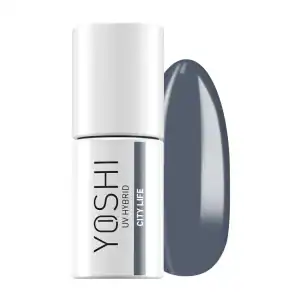 Yoush UV Hybrid nagellak fles met deksel en swatch van de kleur.