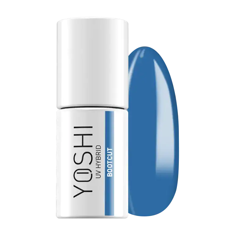 Yoshi UV Hybrid nagellak fles en gel, perfect voor langdurige manicure.