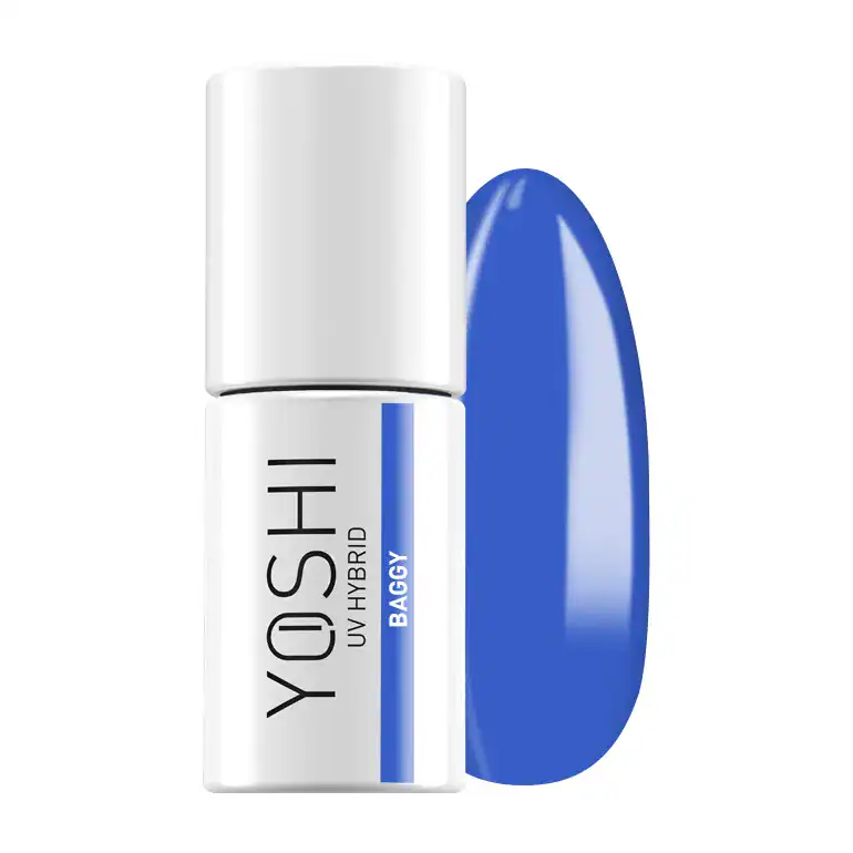 Yoshi UV Hybrid nagellak in blauw, ideaal voor langdurige manicure.
