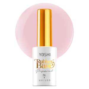 Rubber Base nagellak van Yoshi met gouden dop, ideaal voor professionele nagelverzorging.