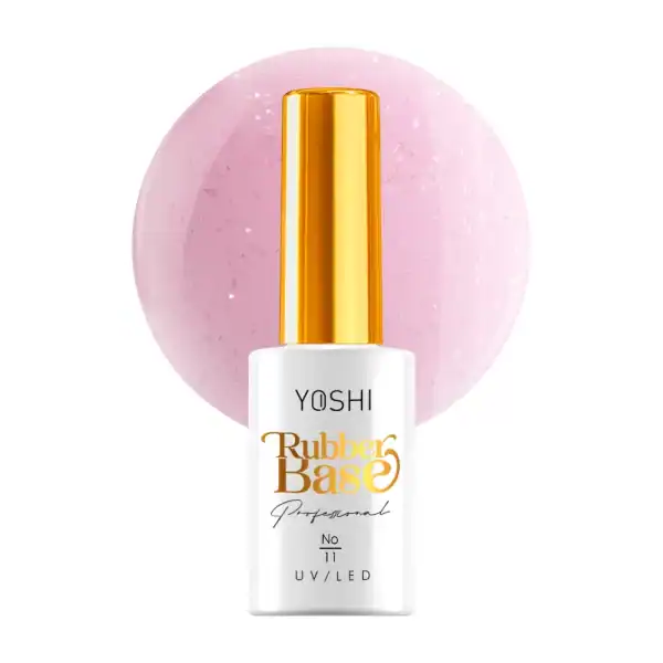 Gelnagelbasis met gouden dop, geschikt voor professionele nagelverzorging en UV/LED-licht.
