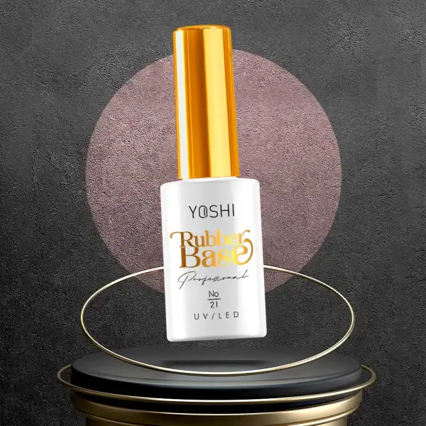 Yoshi Rubber Base Topcoat voor professionele nagelverzorging, snel drogend en UV/LED geschikt.