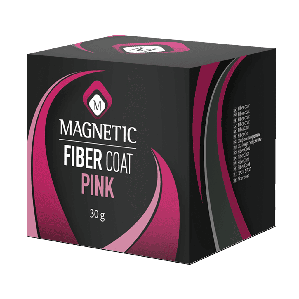 Magnetische Fiber Coat Pink voor duurzame, glanzende nagels, ideaal voor gel en acryl nagelontwerpen.