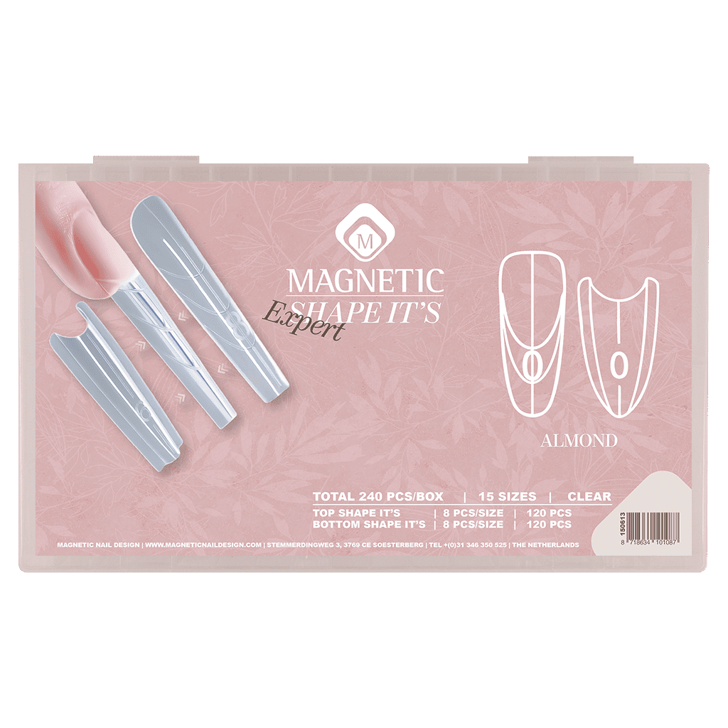 Magnetische nagelvormen set voor perfecte nagelvormen en gelnagels, inclusief top en bottom shapers,.