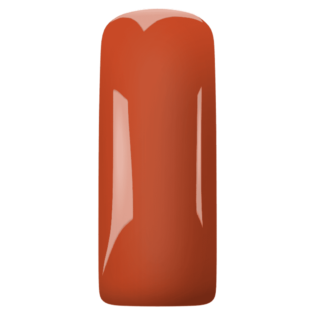 Gelnagel met bruin lak, perfect voor elegante nagelstyling en manicure.