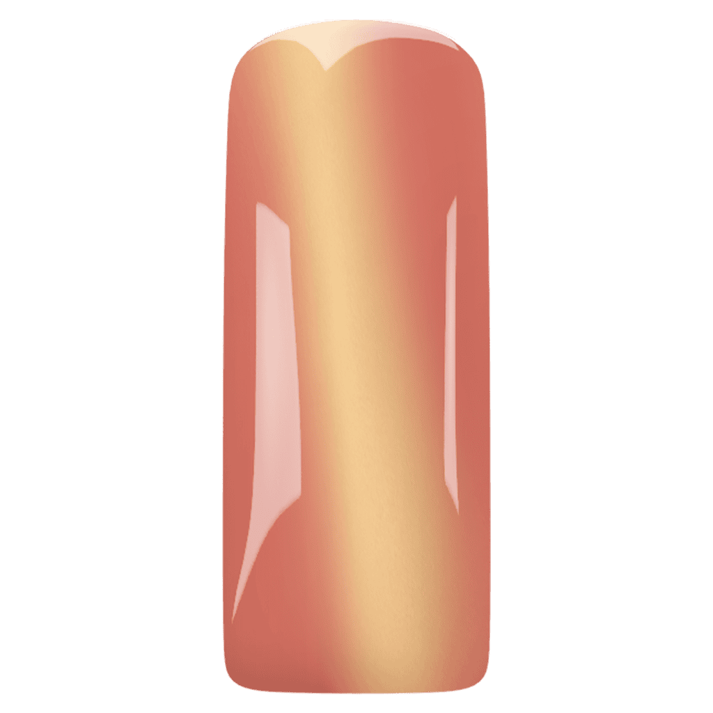 Gelnagel met glanzende, natuurlijke afwerking voor elegante nagelverzorging.