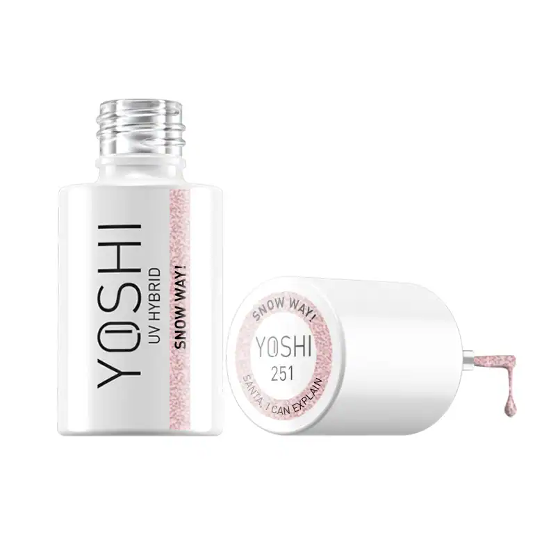 Yoshi UV Hybrid nagellak in de kleur Snow Way, perfect voor langdurige manicure.