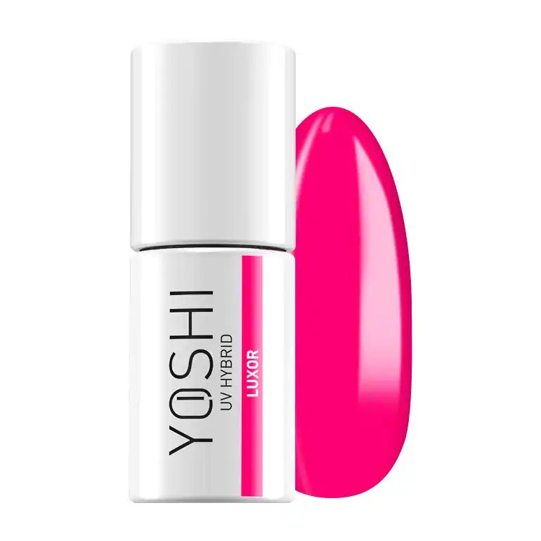 Yoshi UV Hybrid nagellak in felle roze kleur, perfect voor gelnagels.
