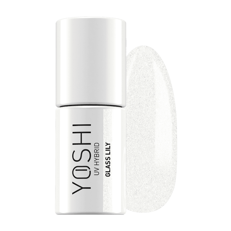 YOSH UV Hybrid gel nagellak in wit, geschikt voor professionele nagelverzorging.