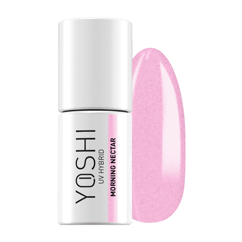 Yoshi UV Hybrid nagellak met roze kleur en glans, perfect voor mooie nagels.