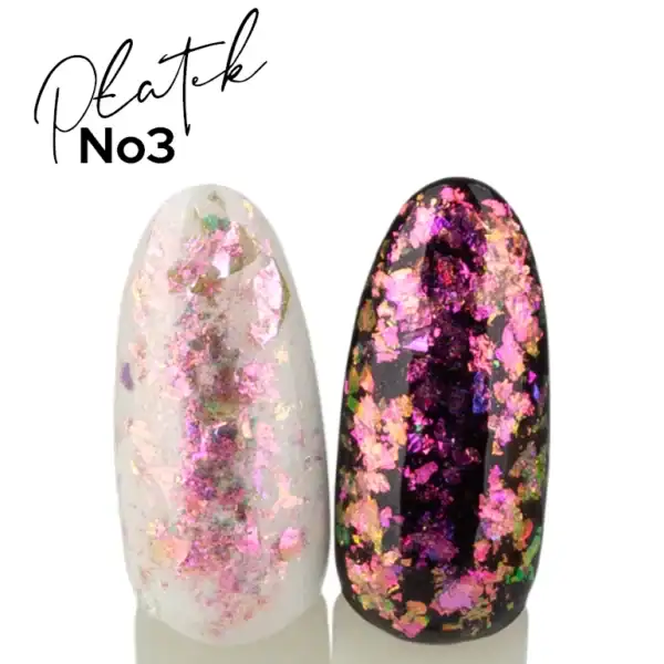 Zeer gedetailleerde nagelkunst met glitters en metallic effecten voor stijlvolle nagels.