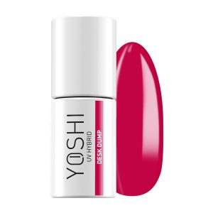 Yoshi UV Hybrid nagellak in dieprode kleur, perfect voor langdurige manicure.