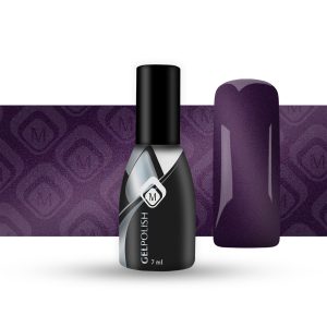Gellak fles 7 ml en nagelsticker in dieppaarse kleur voor professionele nagelkunst.