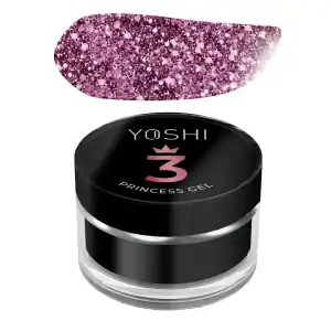 Glitter nagelgel en Yoshi Princess Gel, ideaal voor mooie, glanzende nagelcreaties. Perfect voor pro.