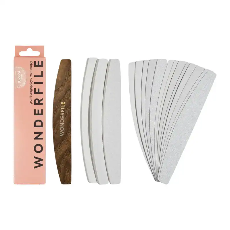 Nagelvijlset met verschillende vijltypes voor perfecte nagelverzorging.