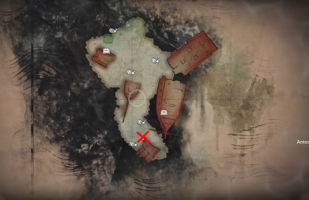 Make your way to the marked location