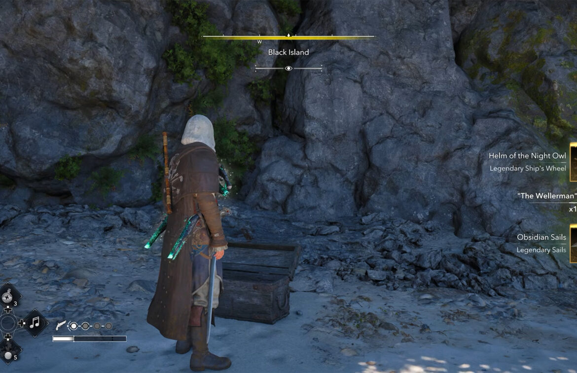 And obtain Obsidian Sails on the island