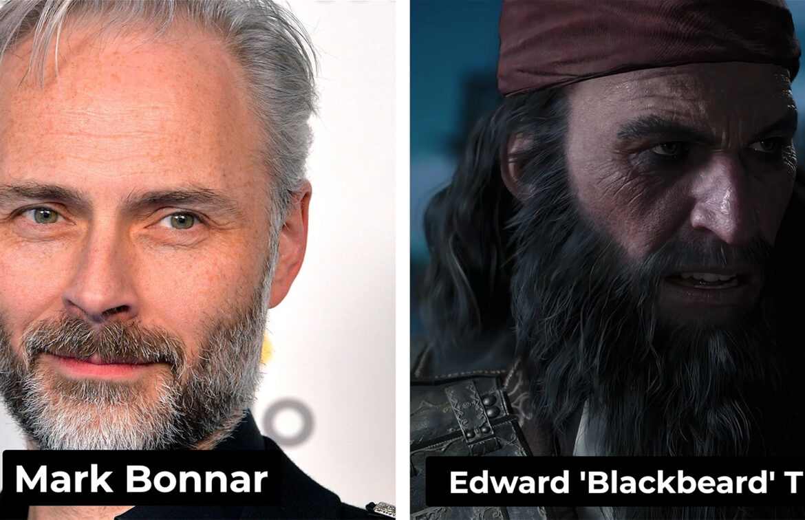 Blackbeard is voiced by an actor Mark Bonnar