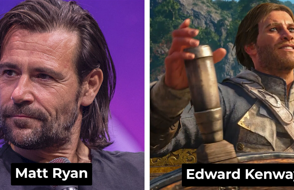 Edward Kenway is voiced by an actor Matt Ryan