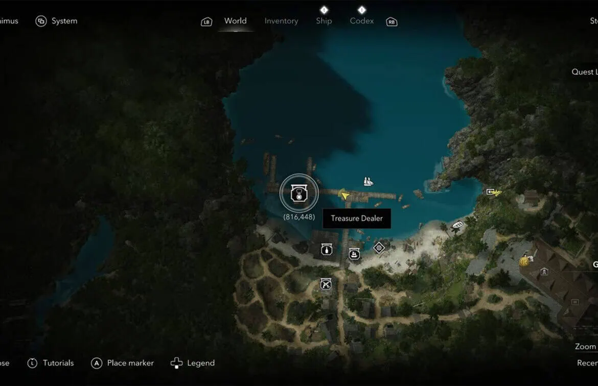Now, go to the Treasure Dealer in the main HideOut