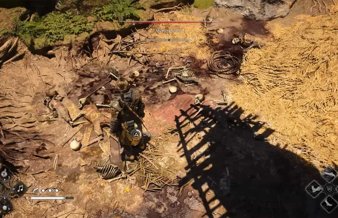 Only then will you be able to dig up the chest