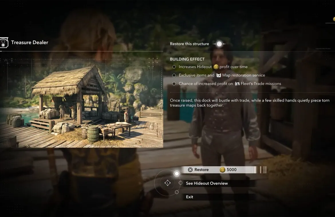 Restore Treasure Dealer at Hideout