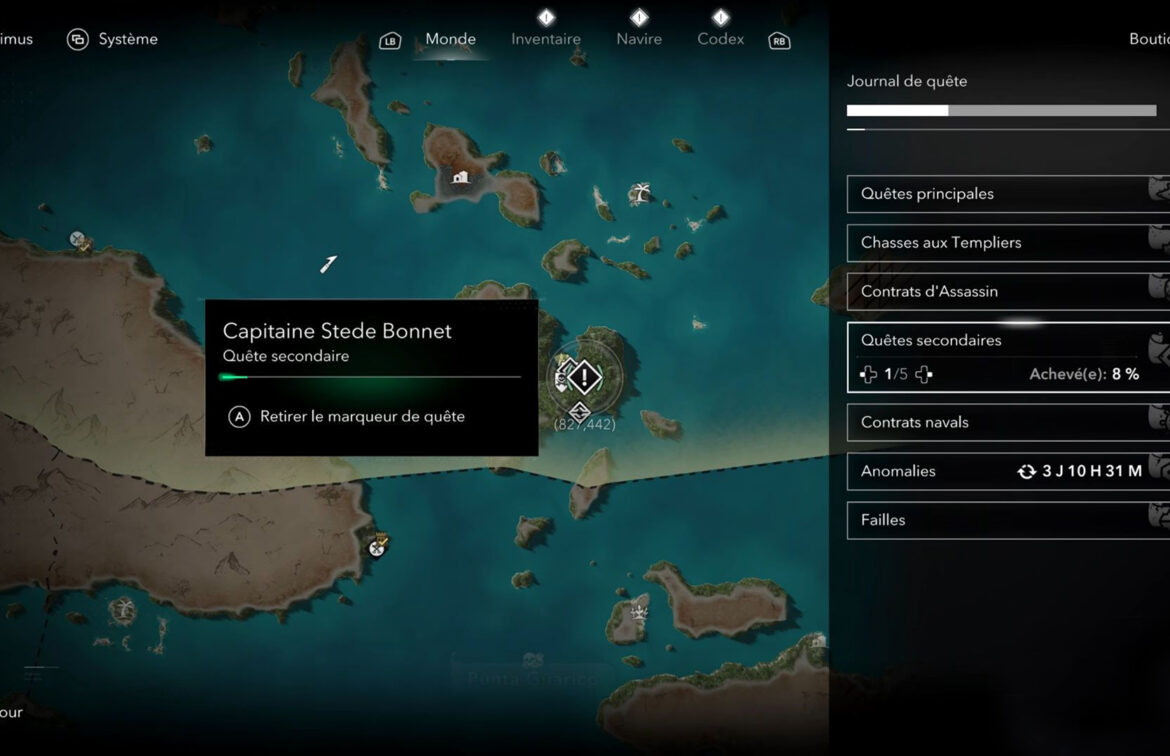 Stede Bonnet Mystery Island Epilogue Quest