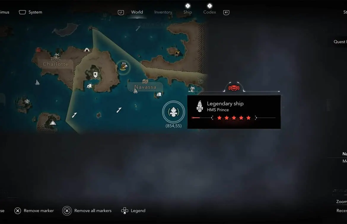 Then, the HMS Prince will appear in the corner of the map