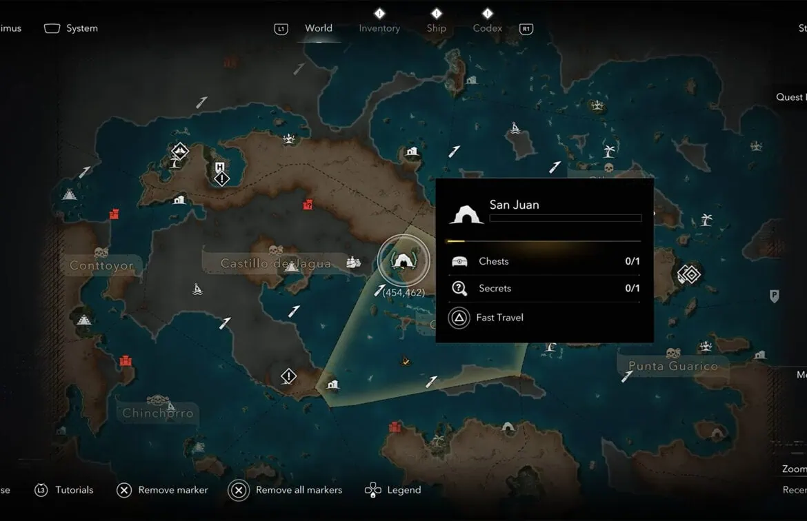 The third part of the map is in San Juan