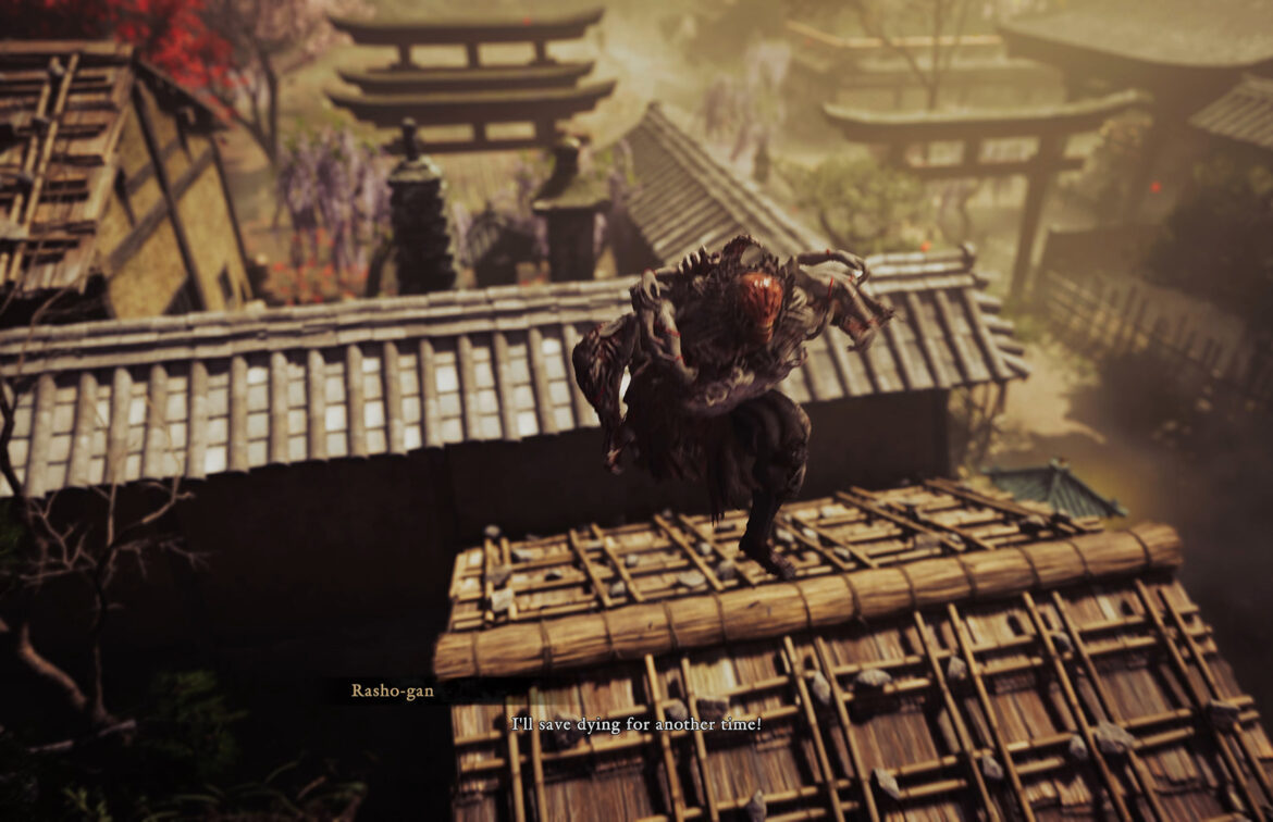 Rasho-gan flees after his defeat