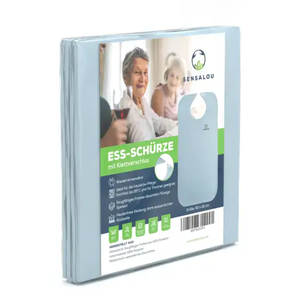 SENSALOU Erwachsenen Latz - Ess-Schürze mit Klettverschluss
