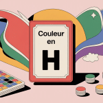 Illustration moderne couleur en h petit bac carnet nuances