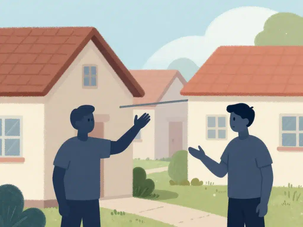 Scène voisins non altius tollendi extension maison