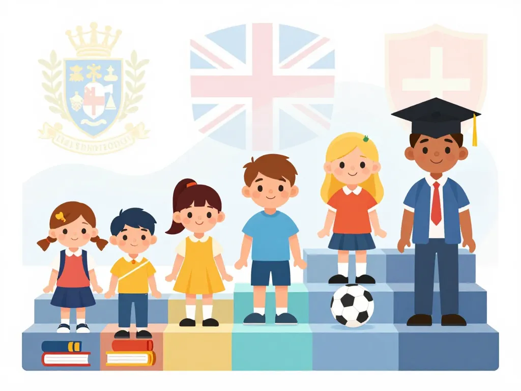 illustration progression key stages école angleterre 2024