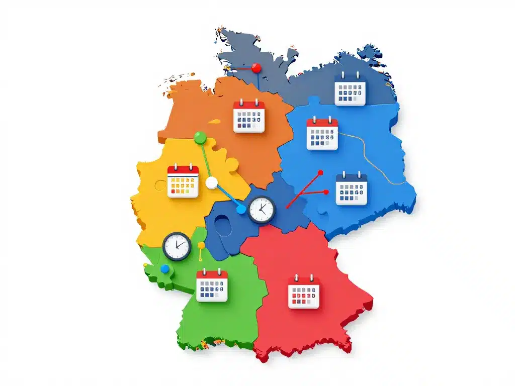 vacances scolaires Allemagne schéma Länder calendrier