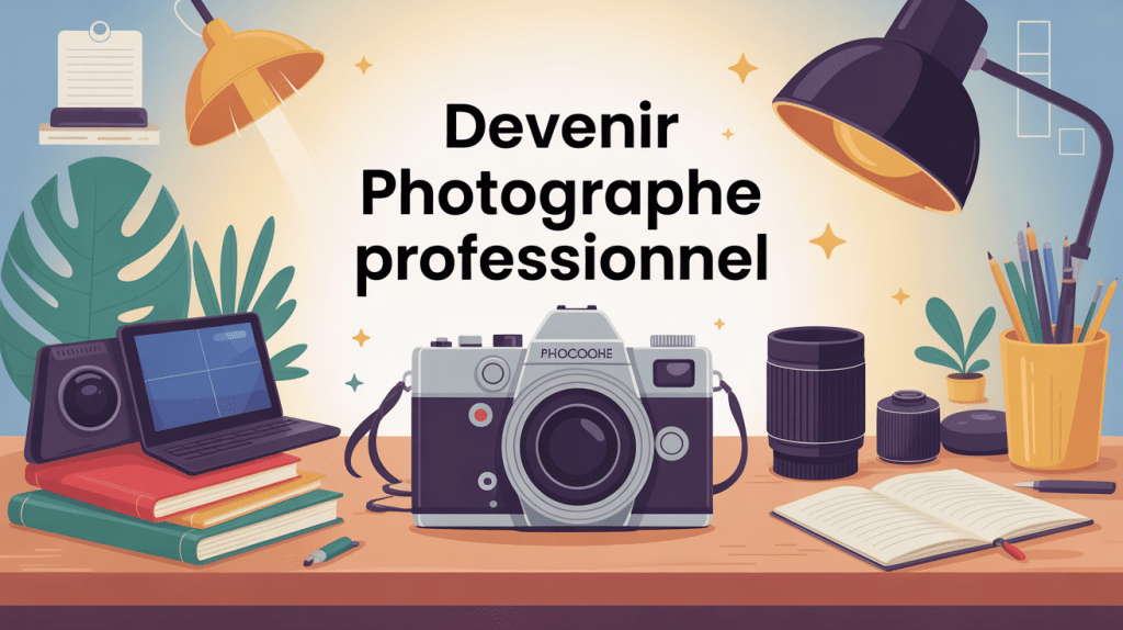 comment devenir photographe professionnel image studio ambiance dynamique