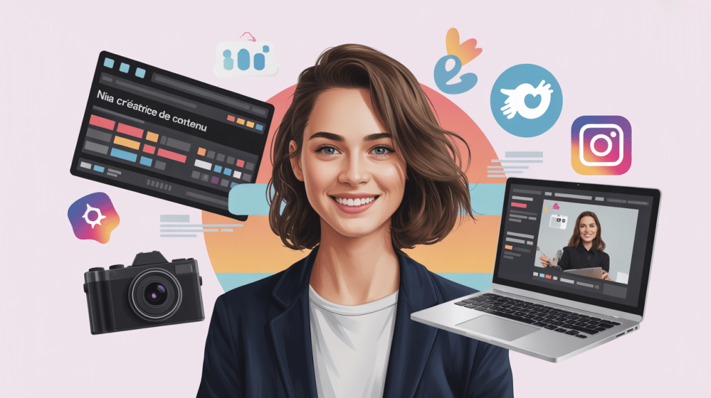 Nina Fam profession, jeune femme digitale, création de contenu