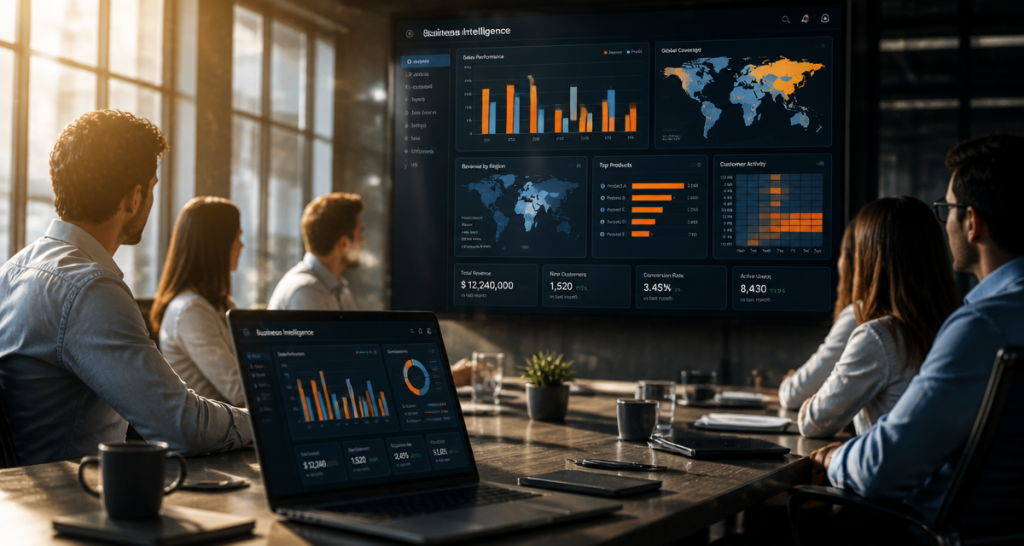 business intelligence business intelligence business intelligence professionnels réunion écran