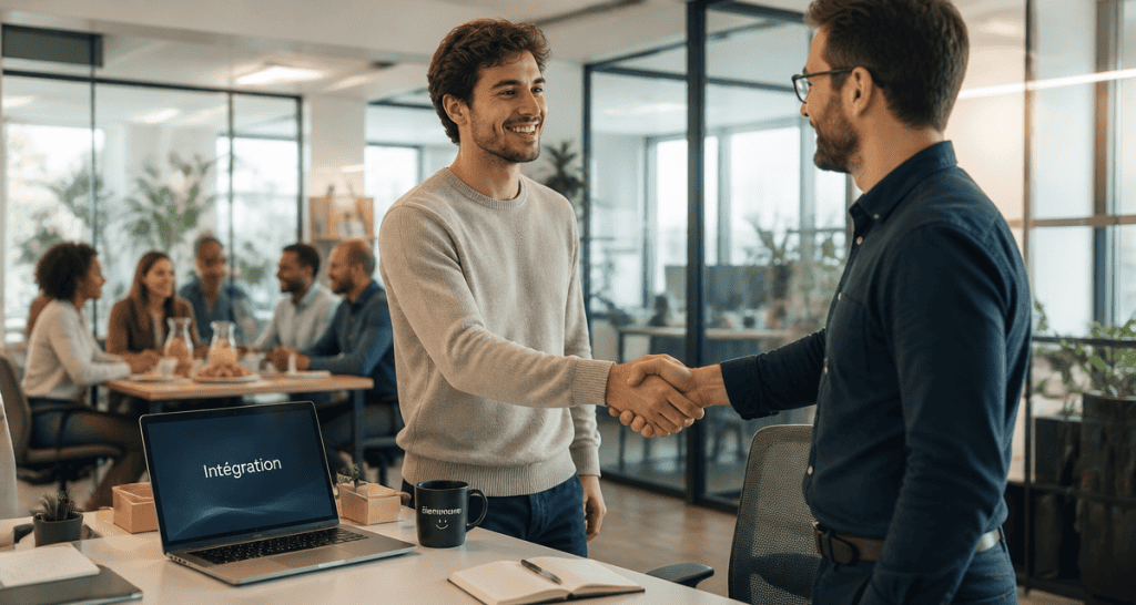 intégration entreprise nouveau collaborateur open space