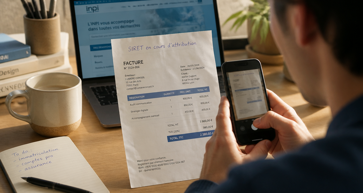 puis je facturer sans numero siret facture sur bureau
