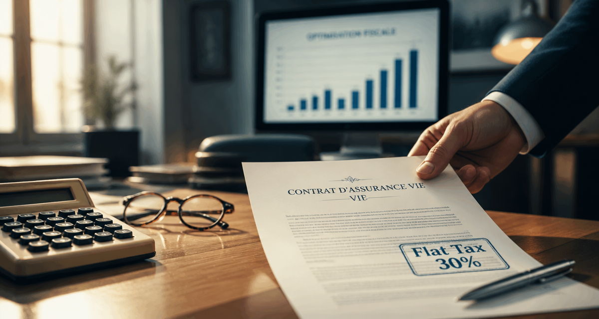 flat taxe assurance vie contrat calculatrice graphique