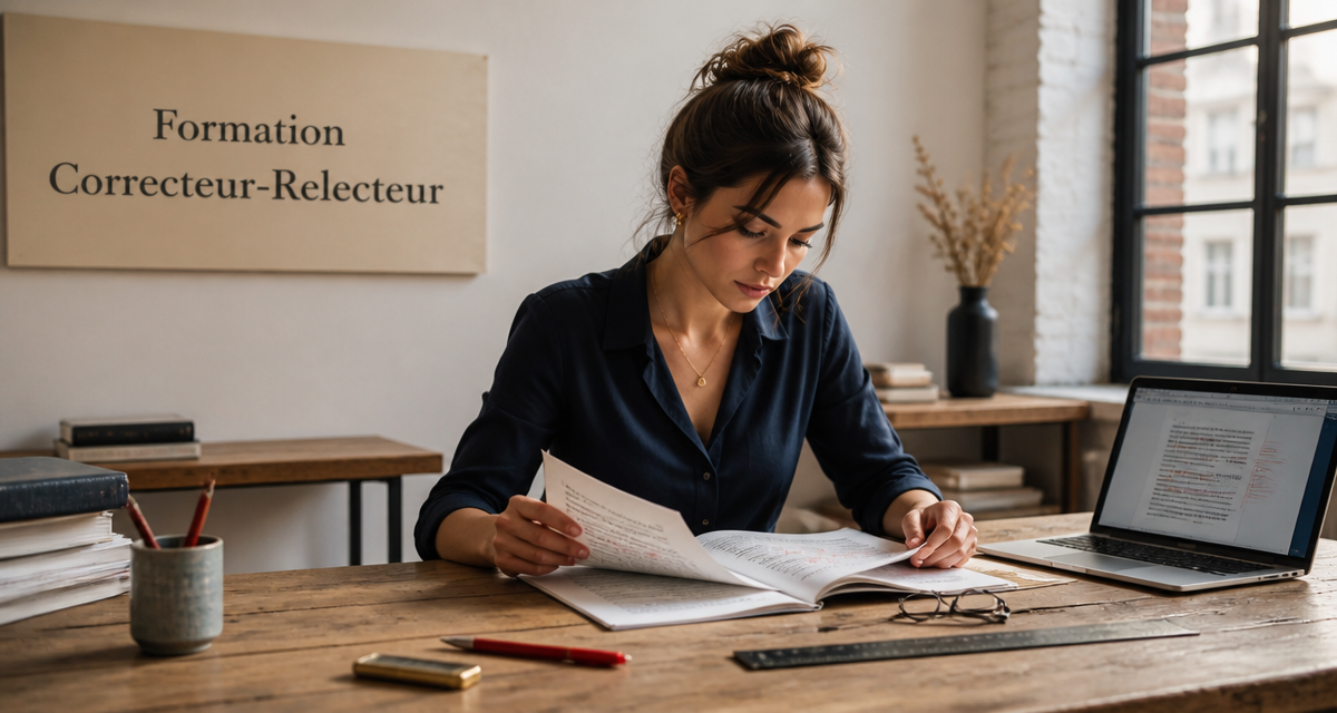 formation correcteur relecteur femme relit manuscrit
