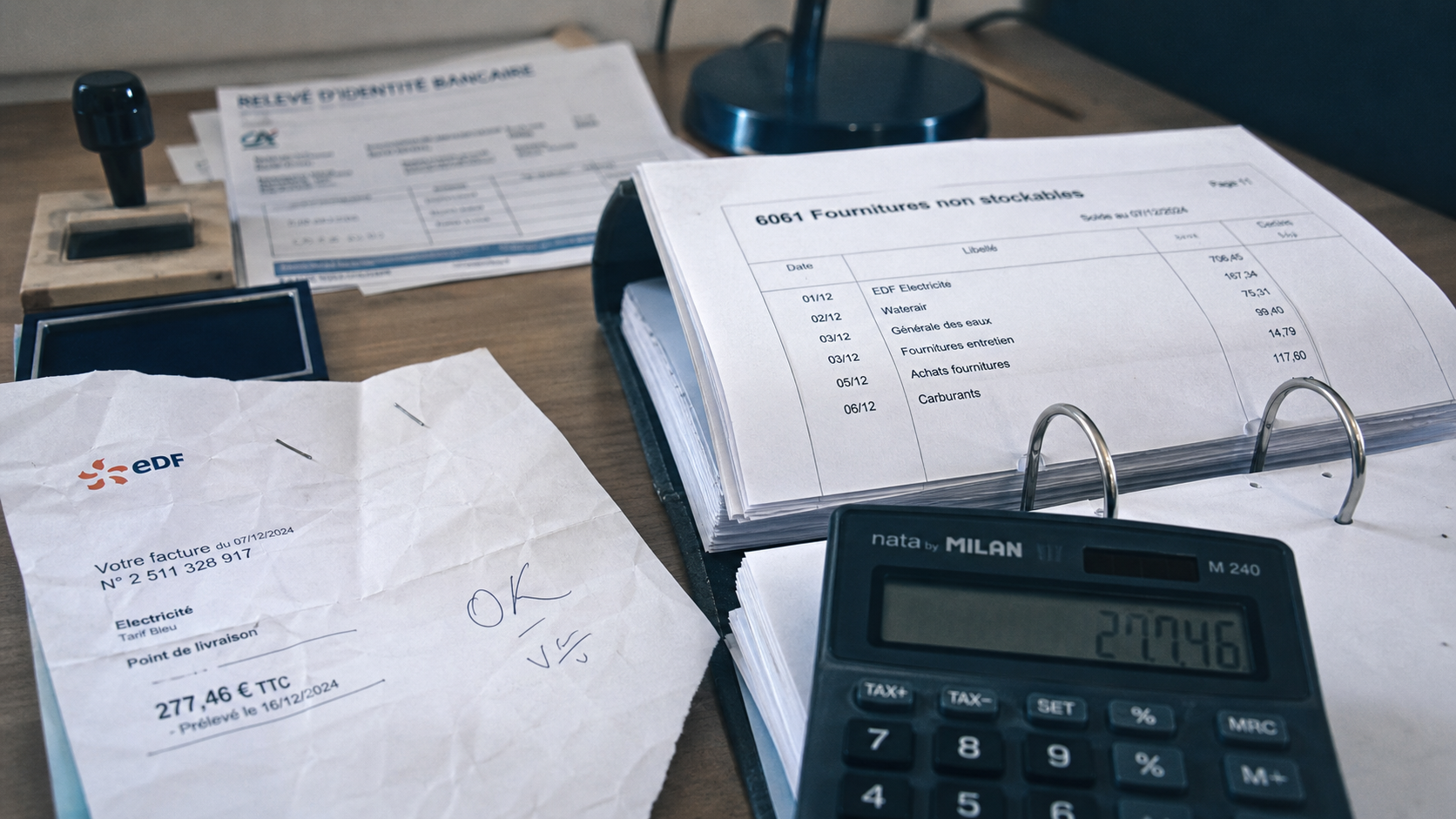 Compte comptable electricité : facture, 6061 et TVA