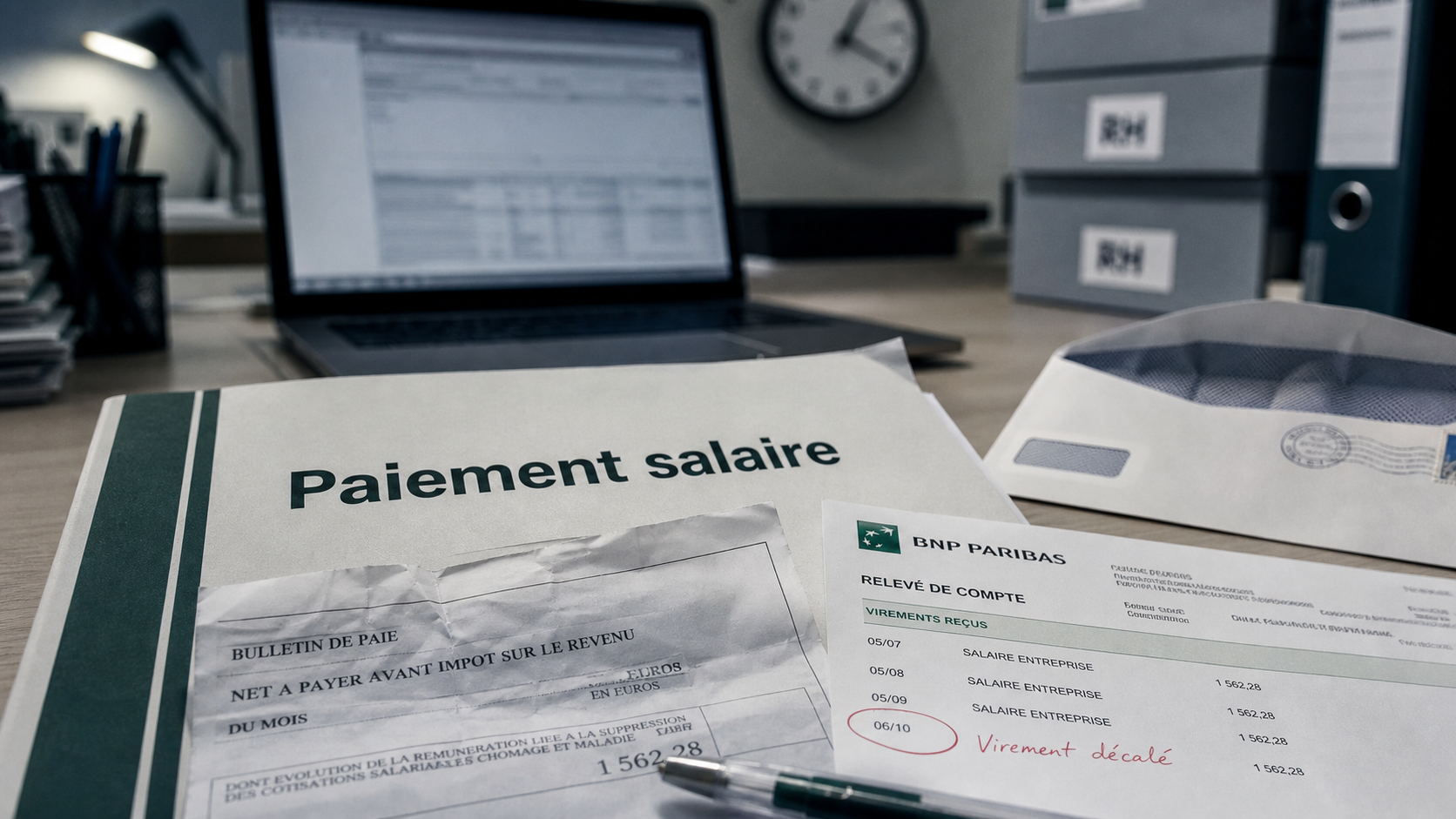 Paiement salaire date limite : dossier et virement décalé