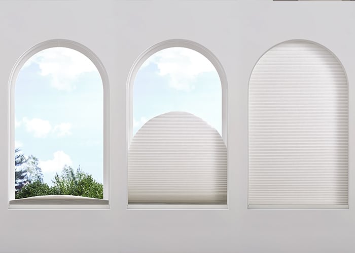 Duette Cellular Shades on an Arched Window