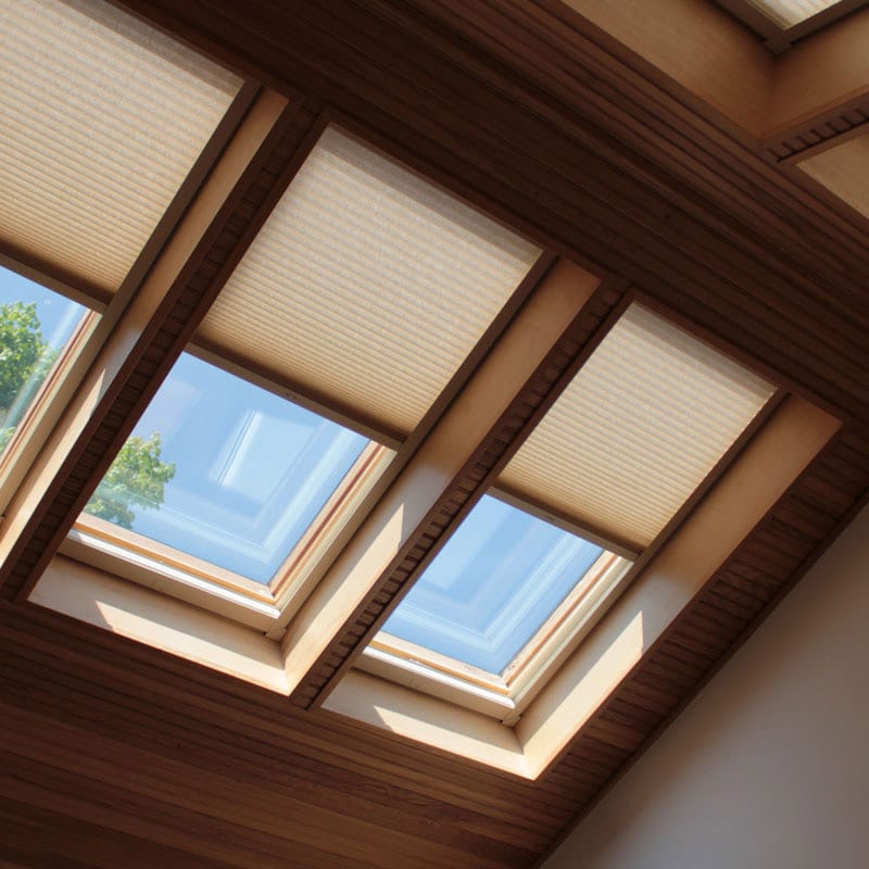 Hunter Douglas Duette® Honeycomb Shades on a Skylight