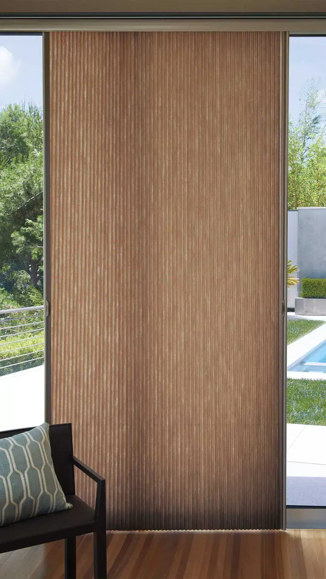 Duette Shades with Vertiglide on a patio door